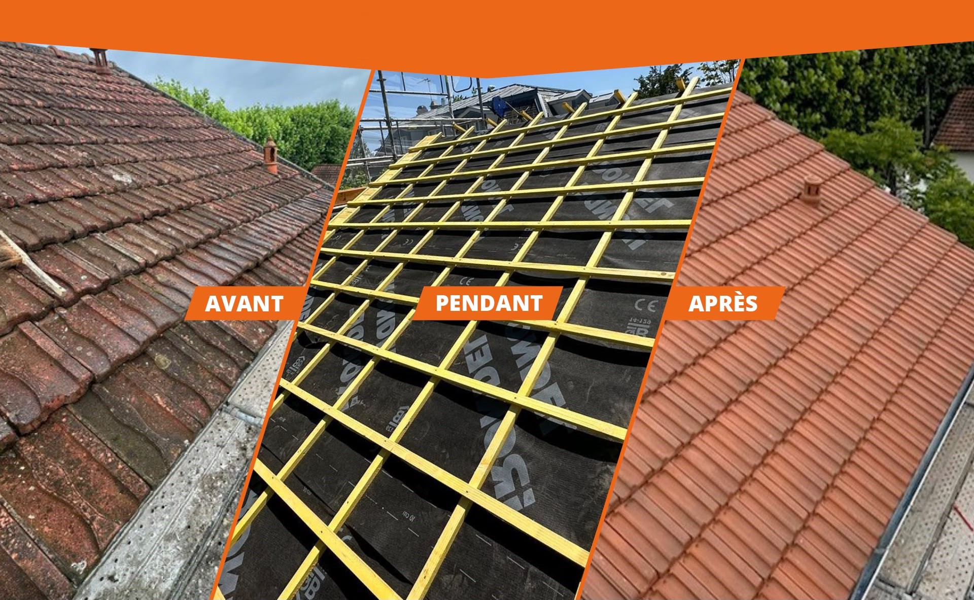 Réfection de toiture en tuiles à Massy : avant, pendant et après les travaux
